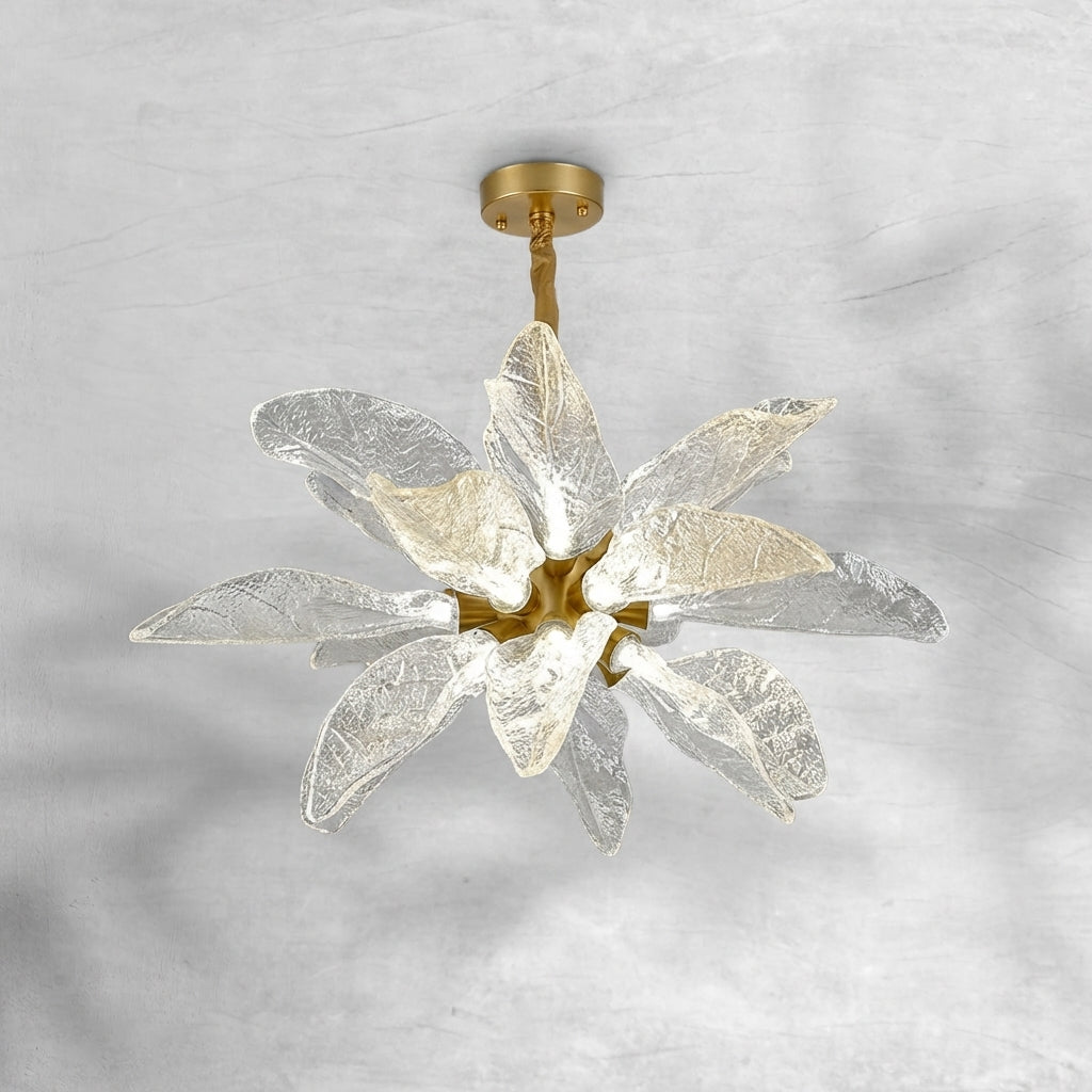 Luster Gaze Veridian Bloom Resin Chandelier - Background Shot