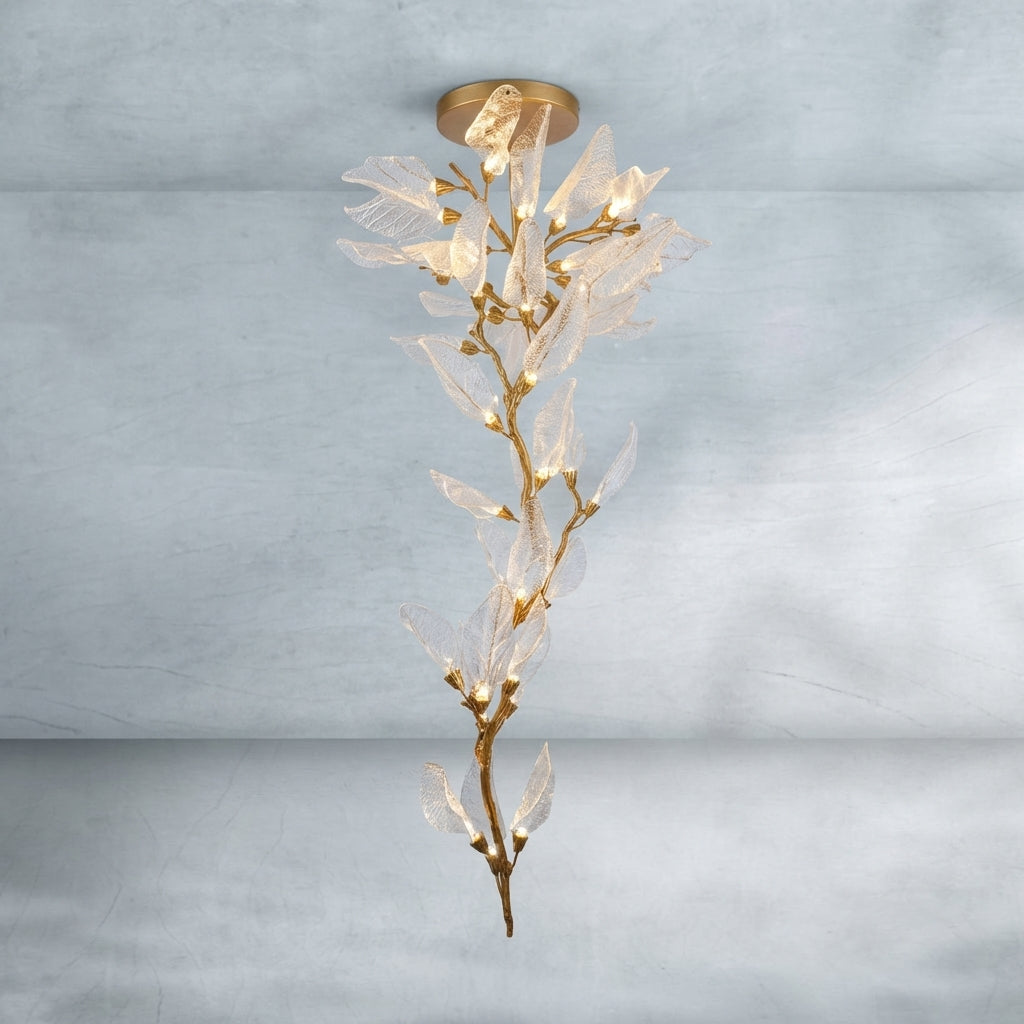 Luster Gaze Veridian Bloom Resin Chandelier - Background Shot