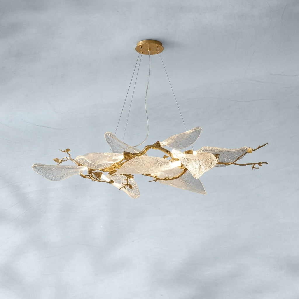 Luster Gaze Veridian Bloom Resin Chandelier - Background Shot