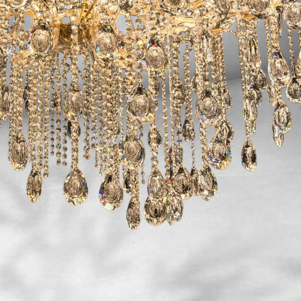 Luster Gaze Grand Lumina 44-Light Multi-Layer Crystal Chandelier - Background Shot