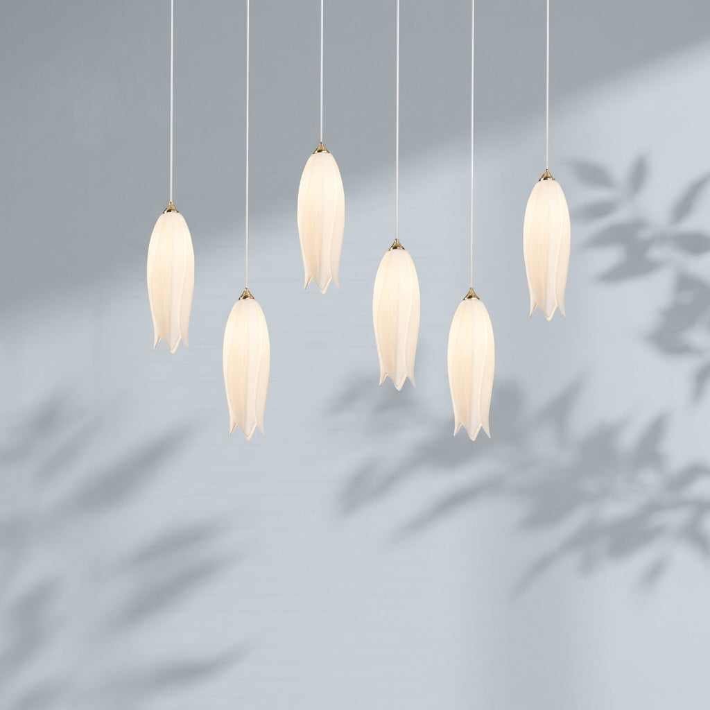 Luster Gaze Porcelain Bloom Round Chandelier - Studio Shot