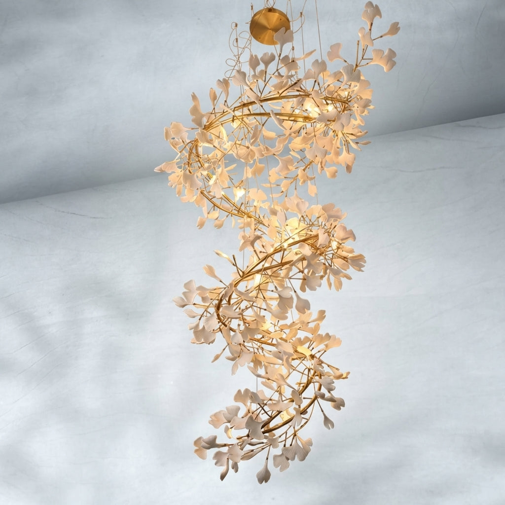 Luster Gaze Verdant Gingko Branch Chandelier - Background Shot
