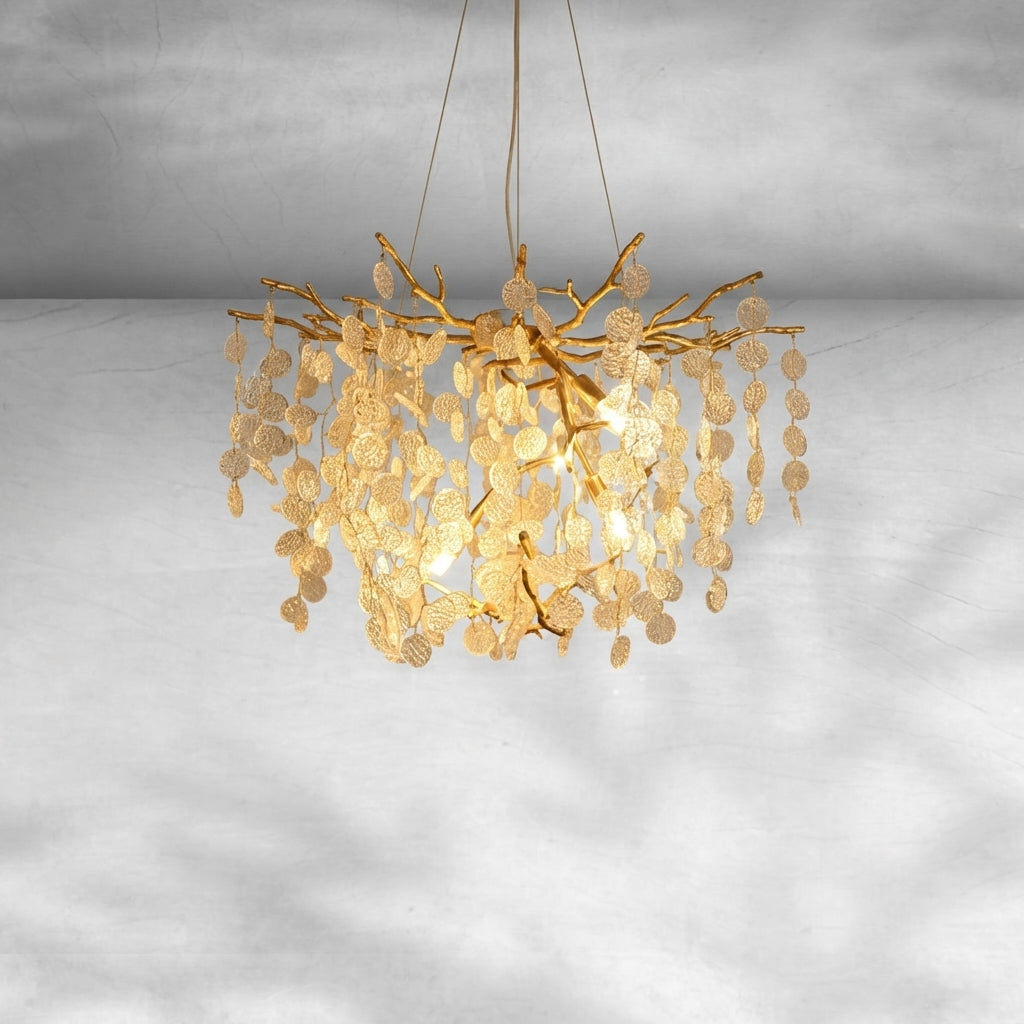 Luster Gaze Verdant Cascade Staircase Chandelier - Background Shot
