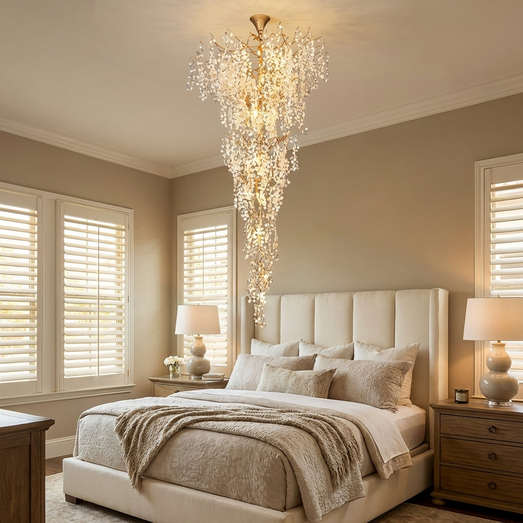 Luster Gaze Long Vine Staircase Chandelier 78.7" 110" - Scene