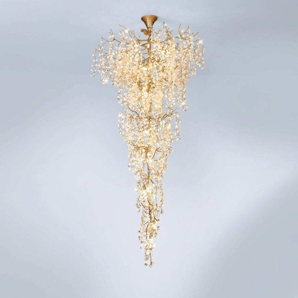 Luster Gaze Long Vine Staircase Chandelier 78.7" 110" - Studio Shot