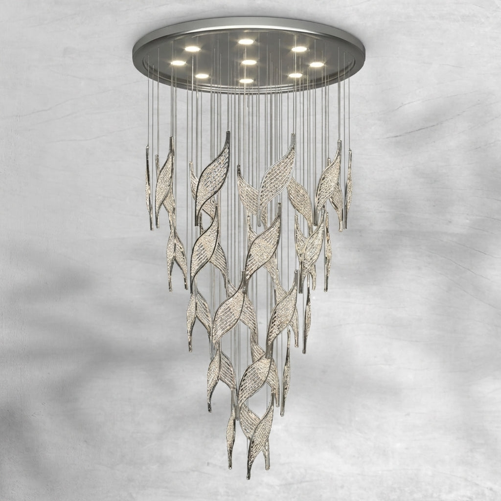 Luster Gaze Opulent Canopy Tiered Crystal Chandelier - Background Shot