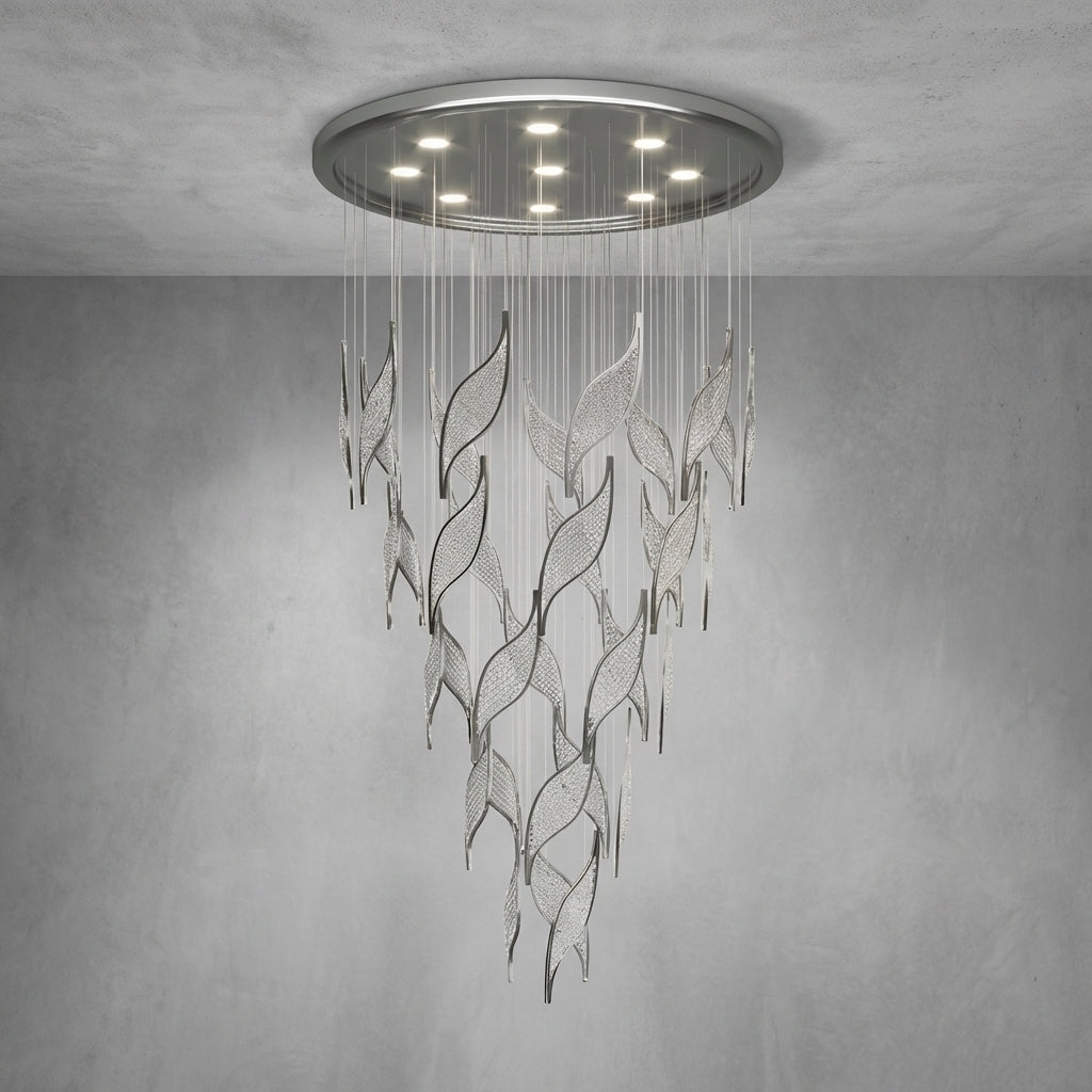 Luster Gaze Opulent Canopy Tiered Crystal Chandelier - Studio Shot