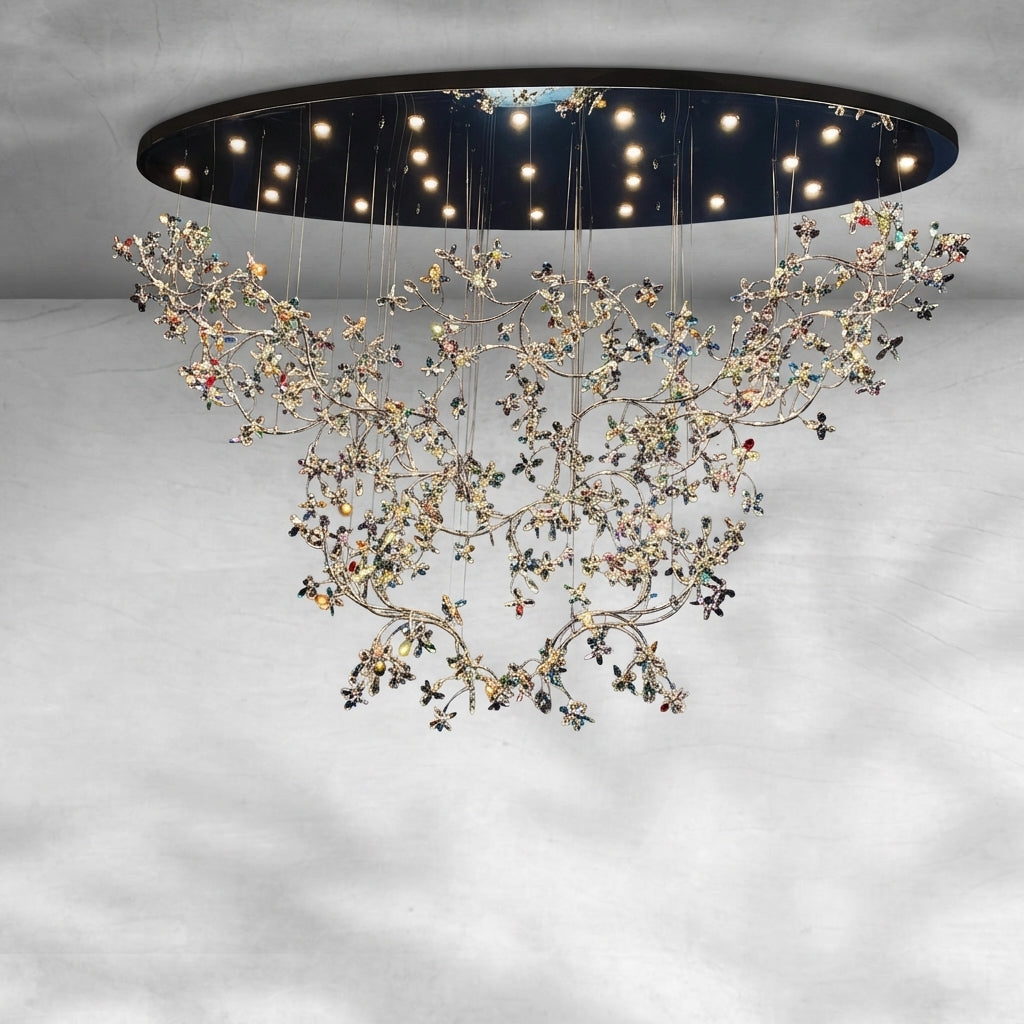Luster Gaze Opulent Bloom Crystal Branch Chandelier - Background Shot