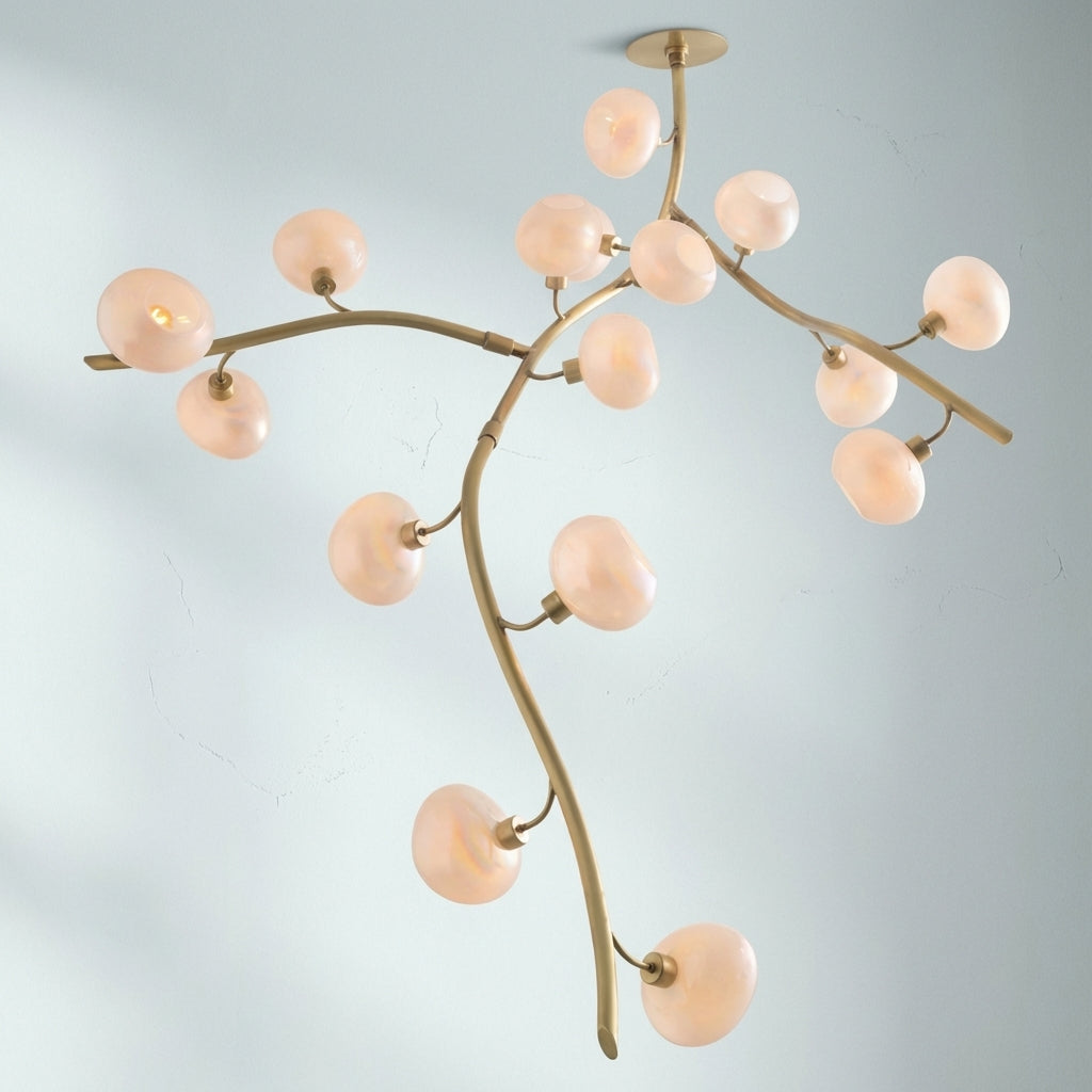 Luster Gaze Modern Vertical Branches Glass Globe Chandelier - Studio Shot
