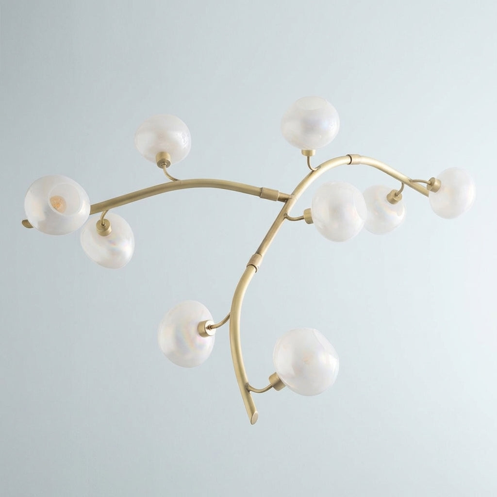 Luster Gaze Modern Vertical Branches Glass Globe Chandelier - Studio Shot