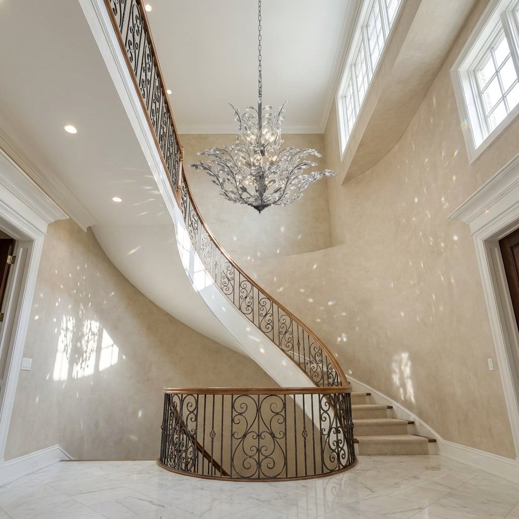 Luster Gaze Modern Luxury Branches Crystal Chandelier for Low-ceiling - Scene