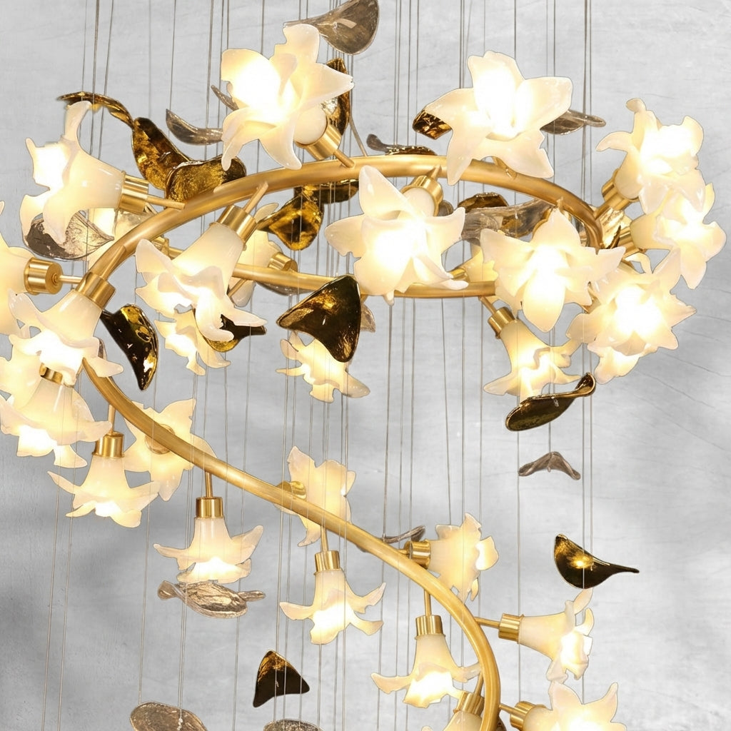 Luster Gaze Botanical Bloom Branch Chandelier - Background Shot