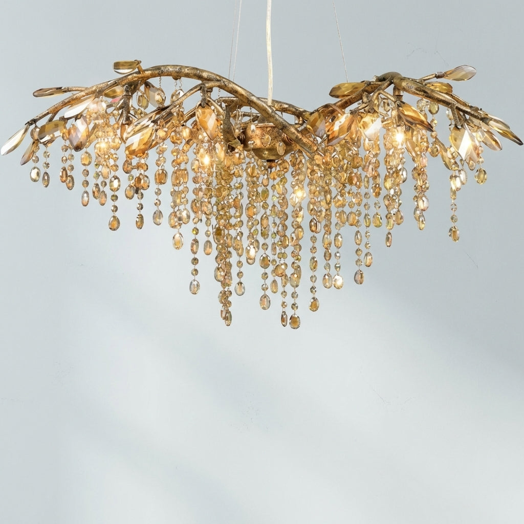 Luster Gaze New Luxury Branch Crystal Pendant Chandelier Designer Creative Art Dining Room/Living Room Light Fixture - Studio Shot