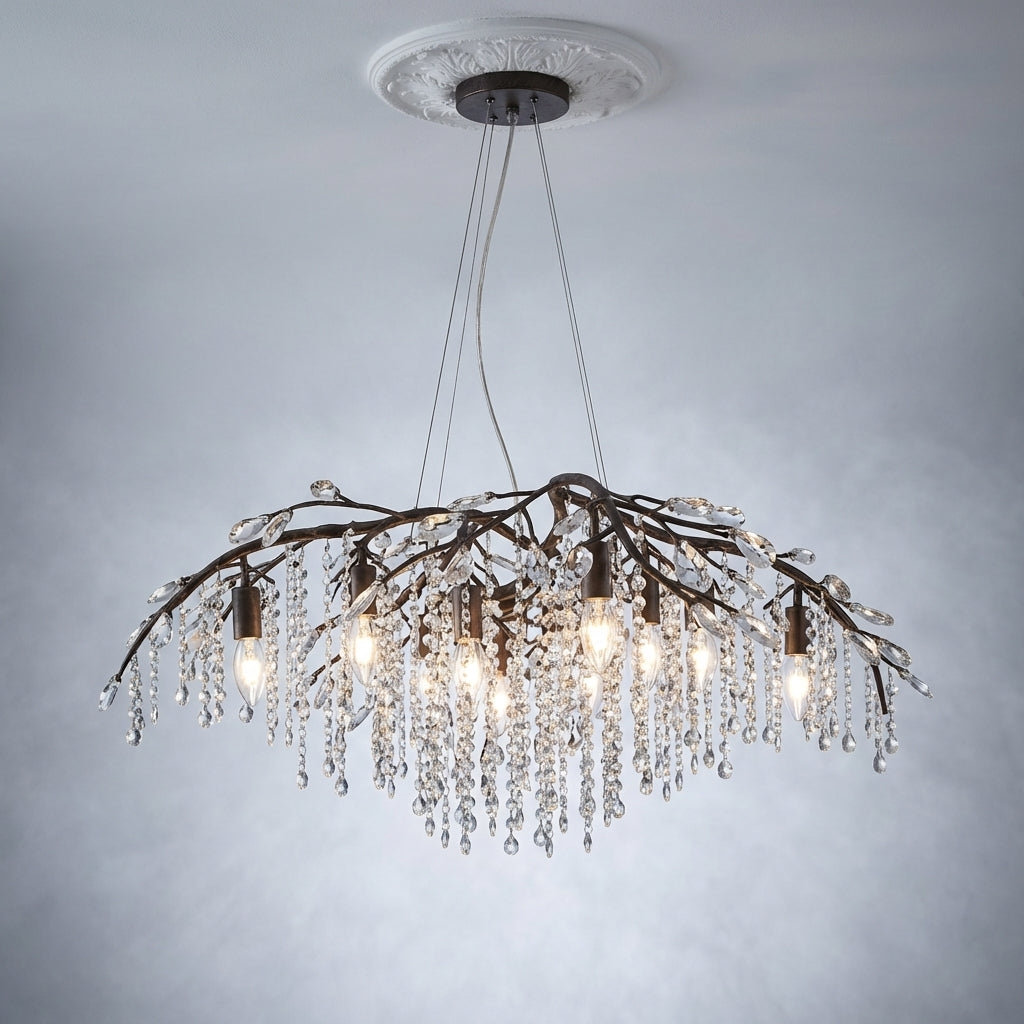 Luster Gaze New Luxury Branch Crystal Pendant Chandelier Designer Creative Art Dining Room/Living Room Light Fixture - Studio Shot