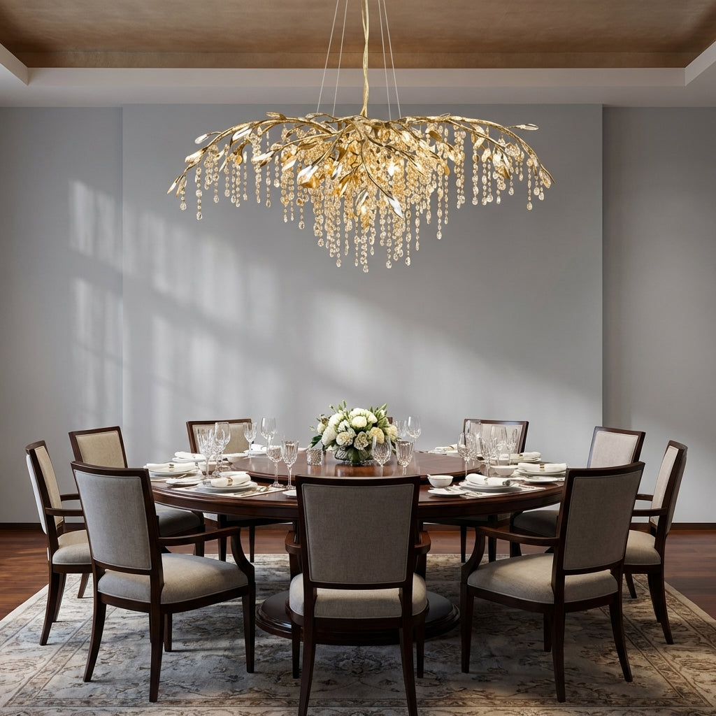 Luster Gaze New Luxury Branch Crystal Pendant Chandelier Designer Creative Art Dining Room/Living Room Light Fixture - Studio Shot