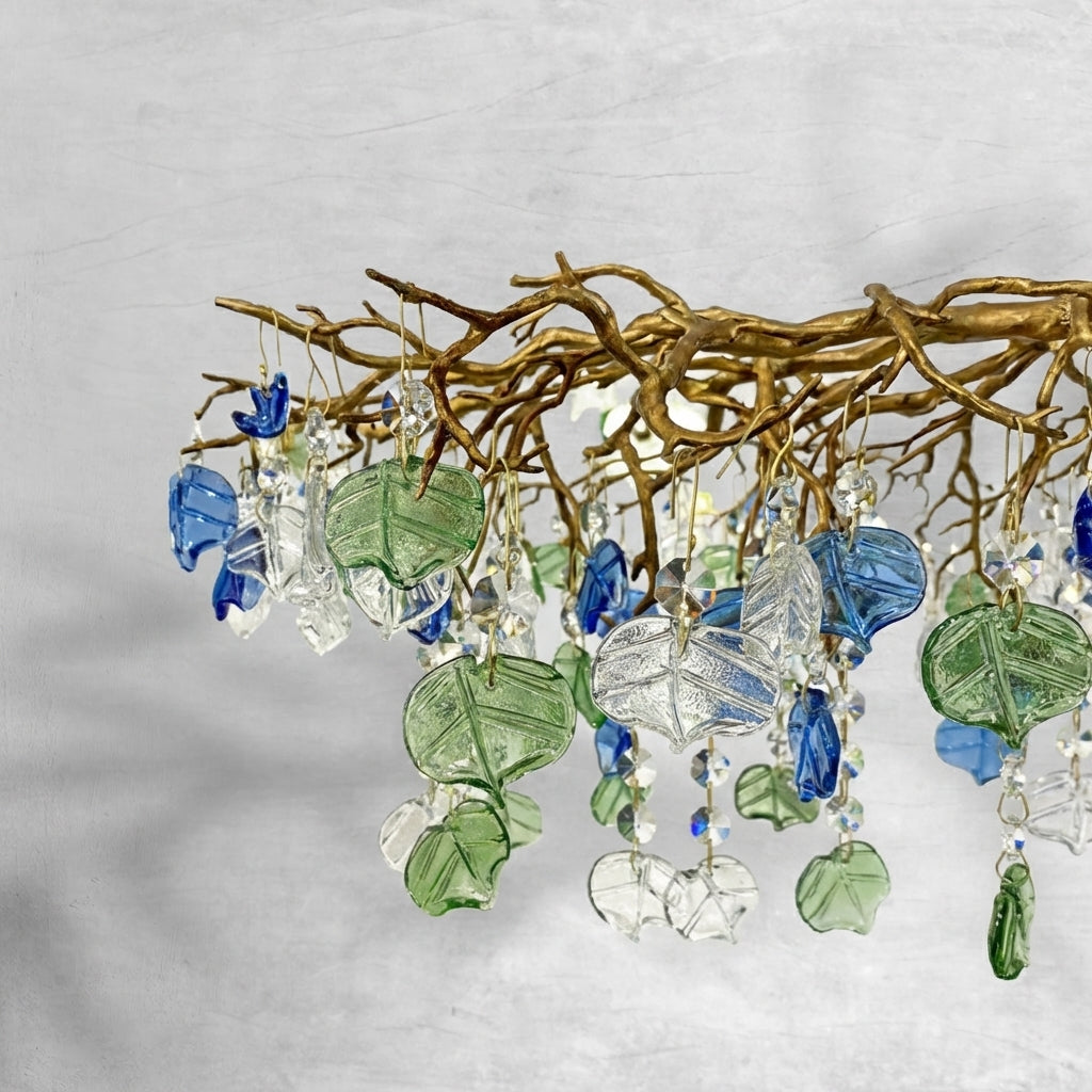 Luster Gaze Verdant Canopy Colored Glaze Chandelier - Background Shot