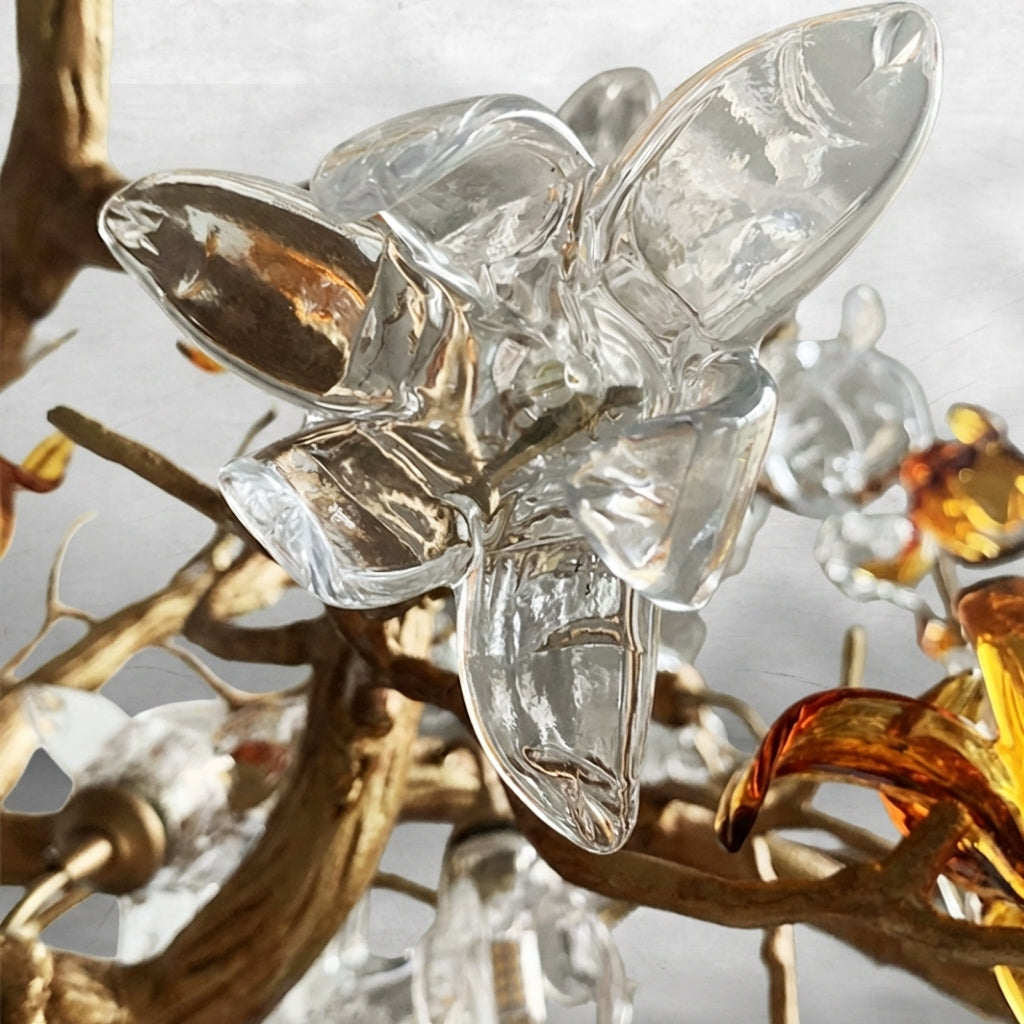 Luster Gaze Veridian Bloom Brass Branch Chandelier - Background Shot