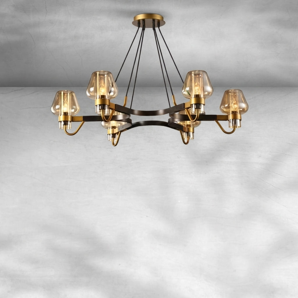 Luster Gaze Post-modern Light Full Brass Chandelier for Living Room/Bedroom - Background Shot