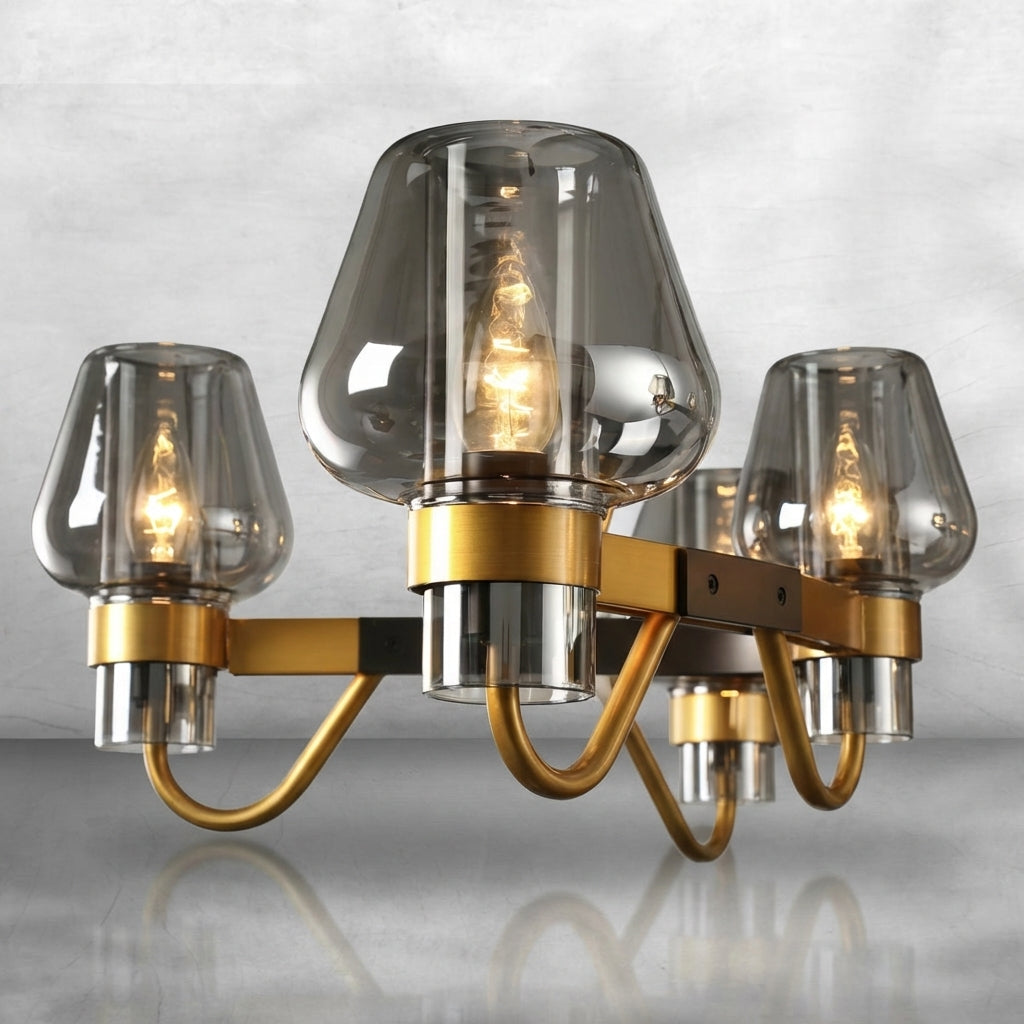 Luster Gaze Post-modern Light Full Brass Chandelier for Living Room/Bedroom - Background Shot