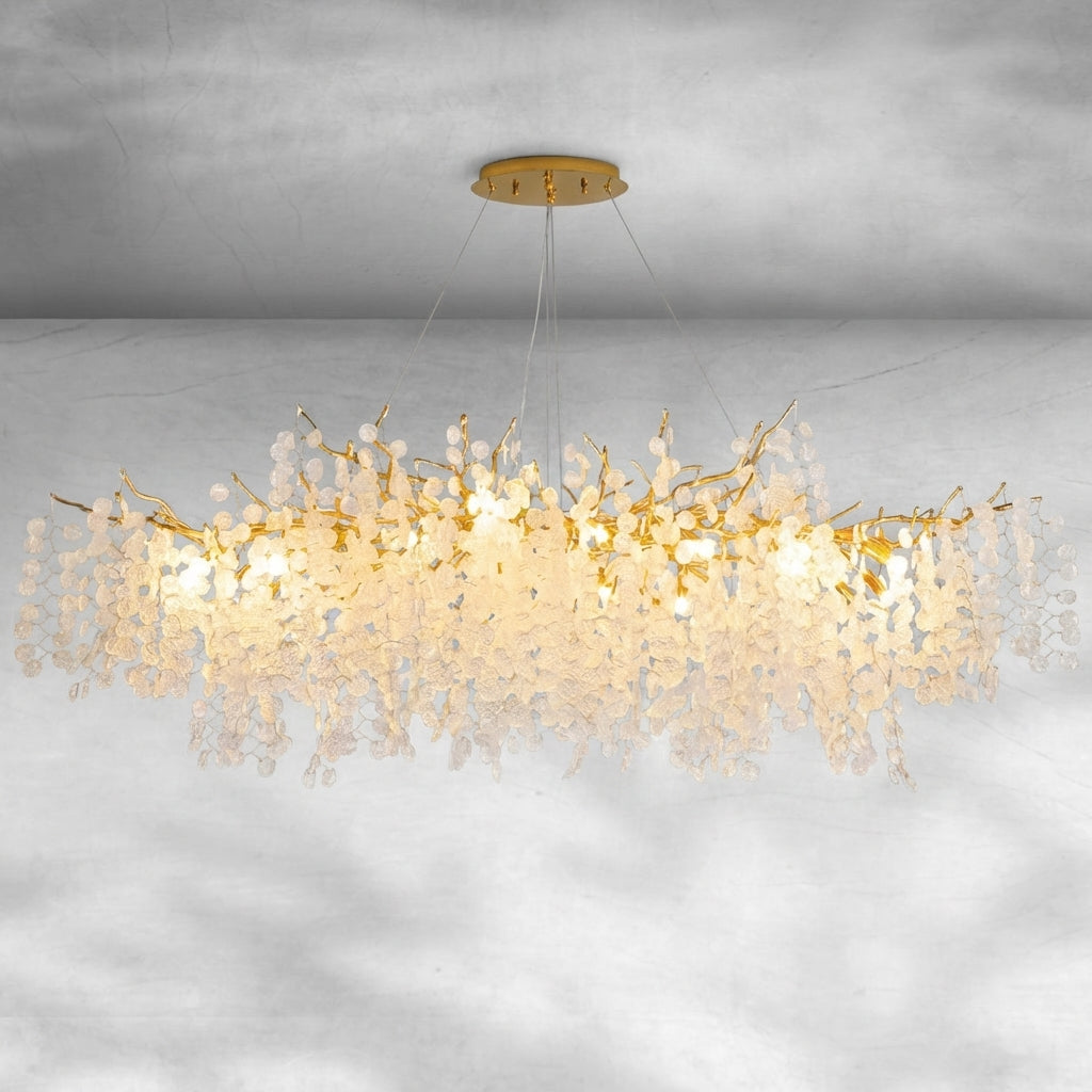 Luster Gaze Verdant Canopy Crystal Chandelier - Background Shot