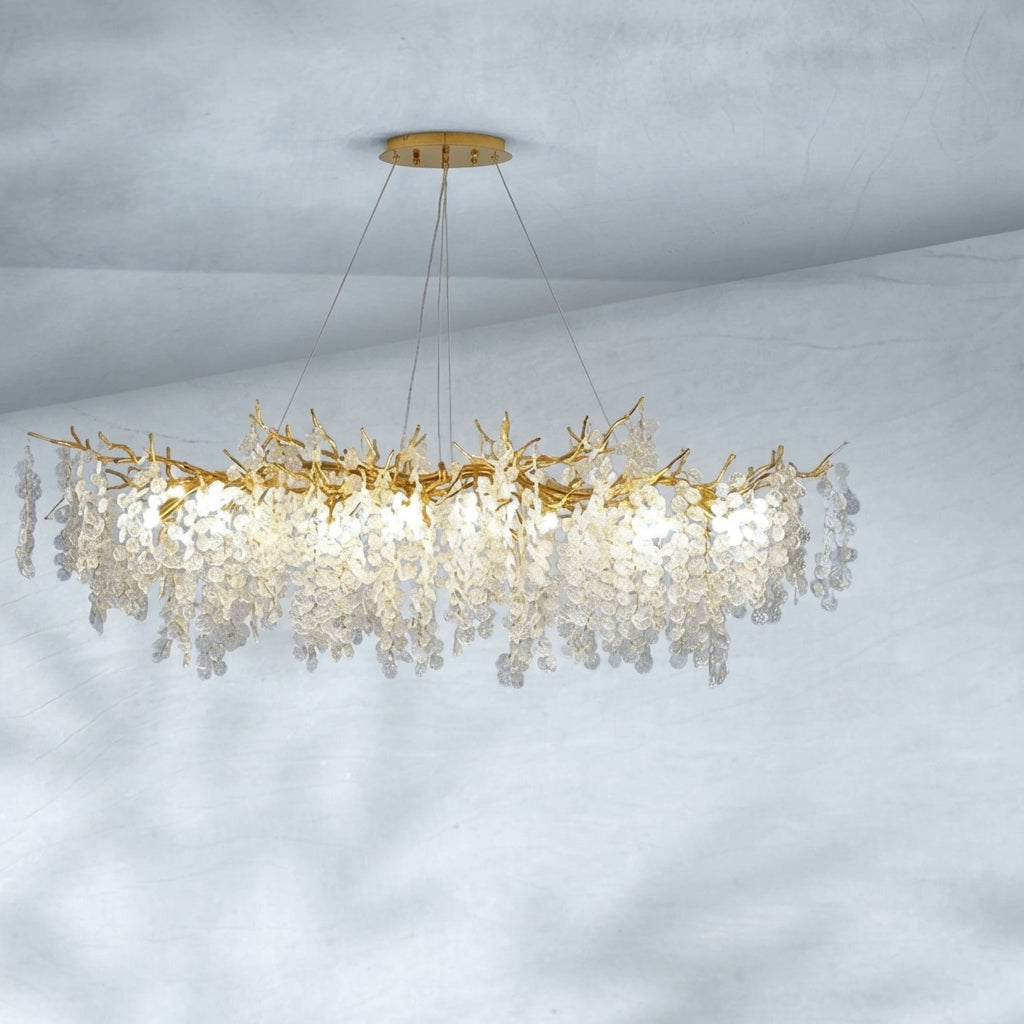 Luster Gaze Verdant Canopy Crystal Chandelier - Background Shot