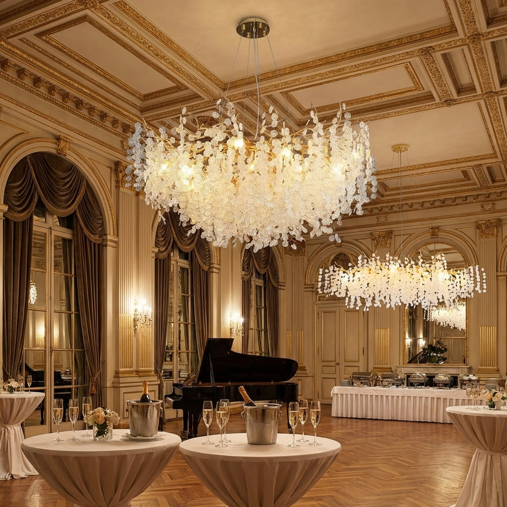 Luster Gaze Verdant Canopy Crystal Chandelier - American ballroom or formal entertaining space