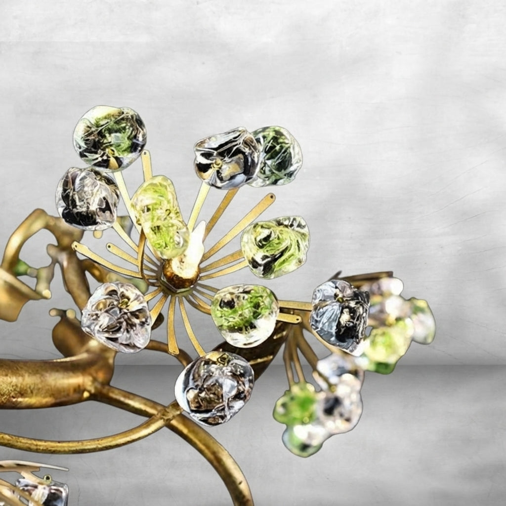 Luster Gaze Verdant Bloom Brass Ring Chandelier - Background Shot