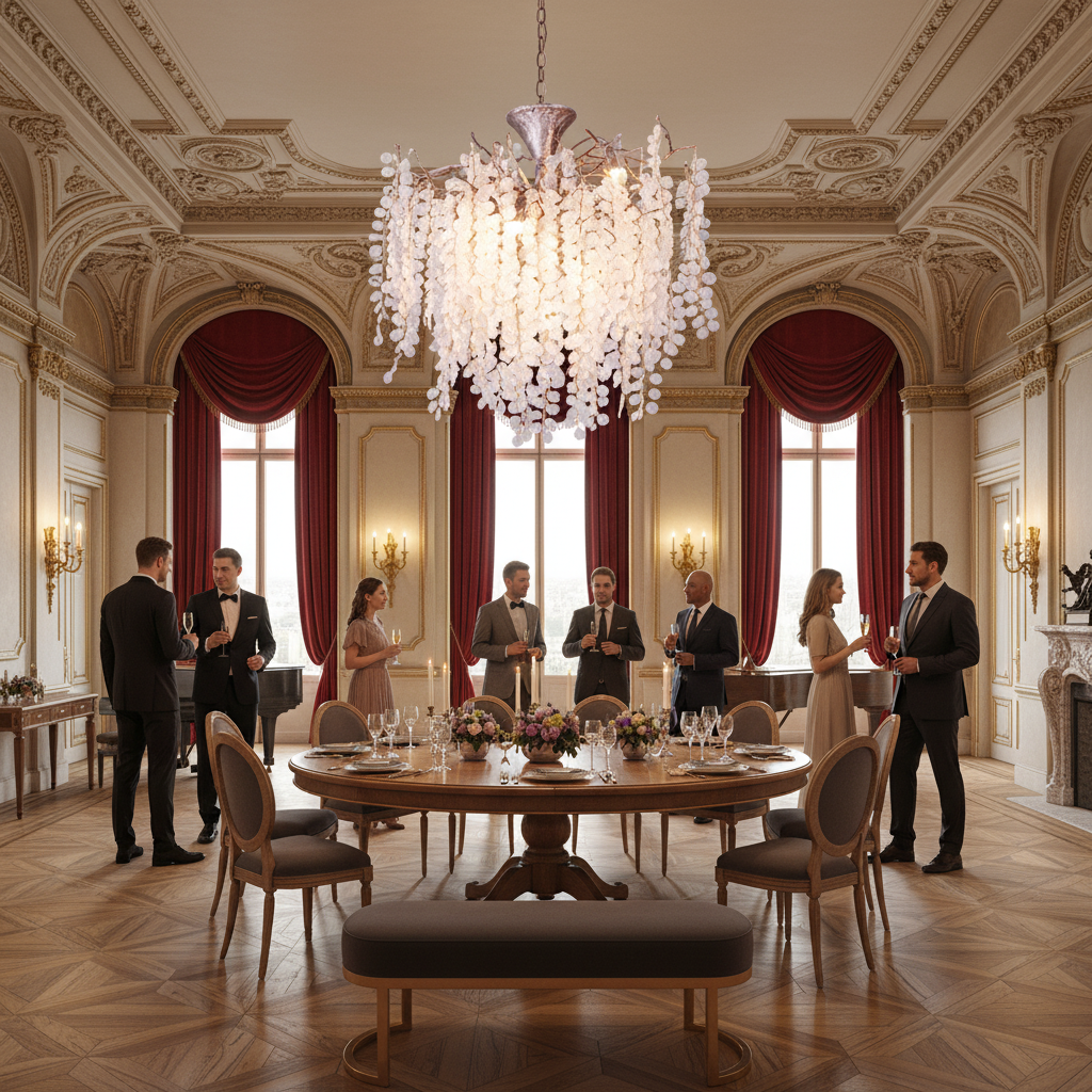 Luster Gaze Ellie Modern Crystal Branch Chandelier - American ballroom or formal entertaining space