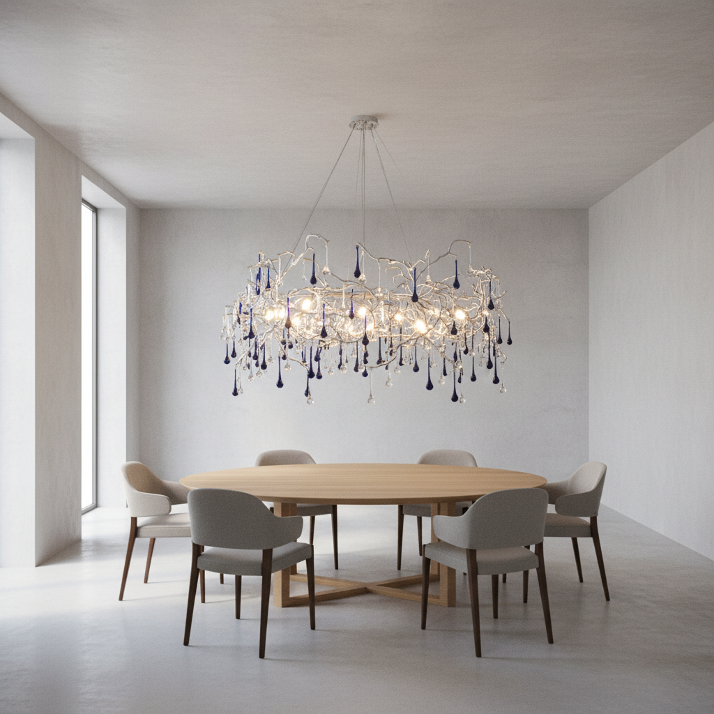 Luster Gaze Veridian Bloom Branch Chandelier - Background Shot