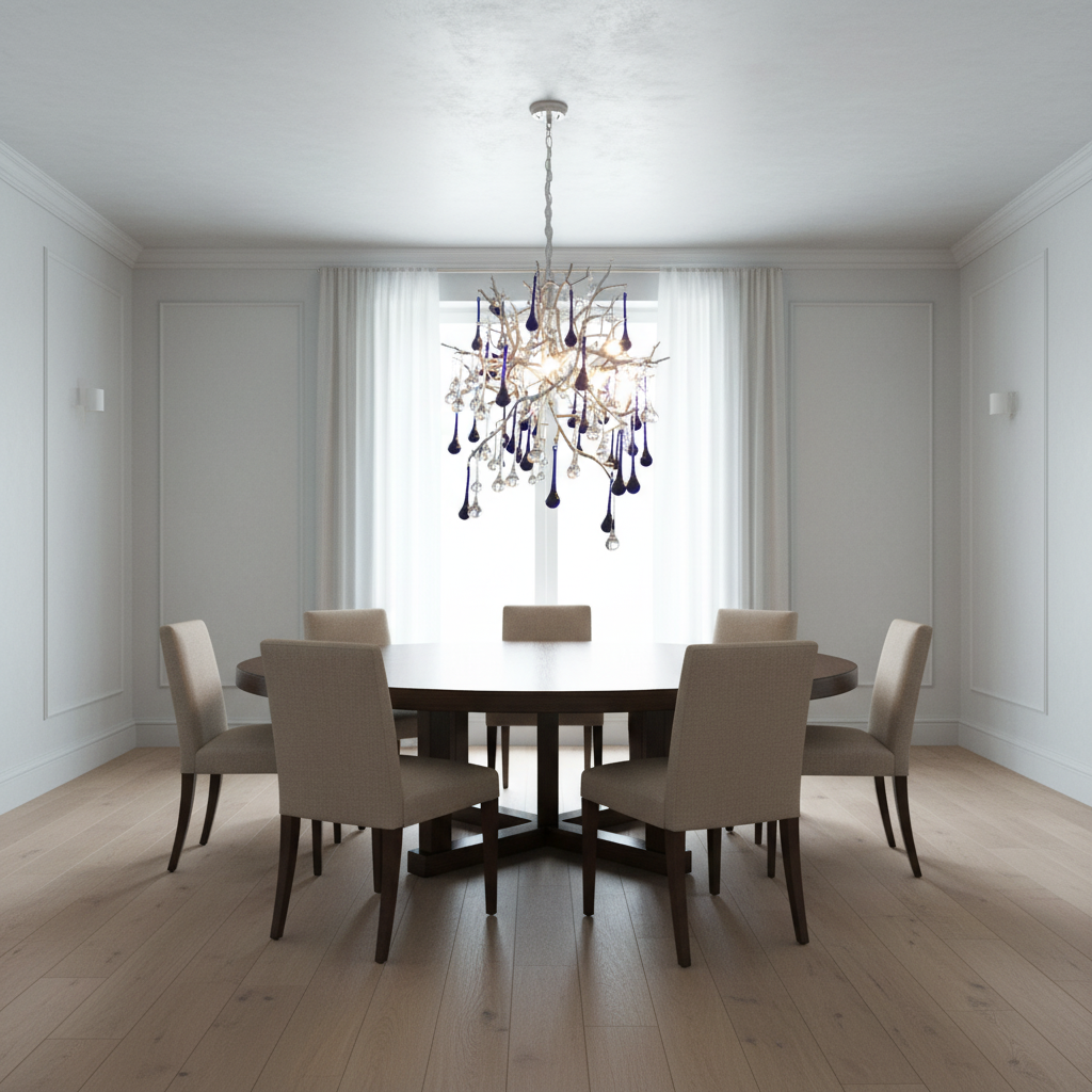 Luster Gaze Veridian Bloom Branch Chandelier - Background Shot