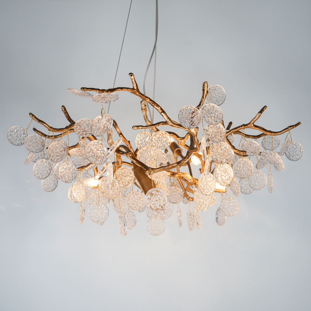 Luster Gaze Gilded Branch Crystal Chandelier - Background Shot
