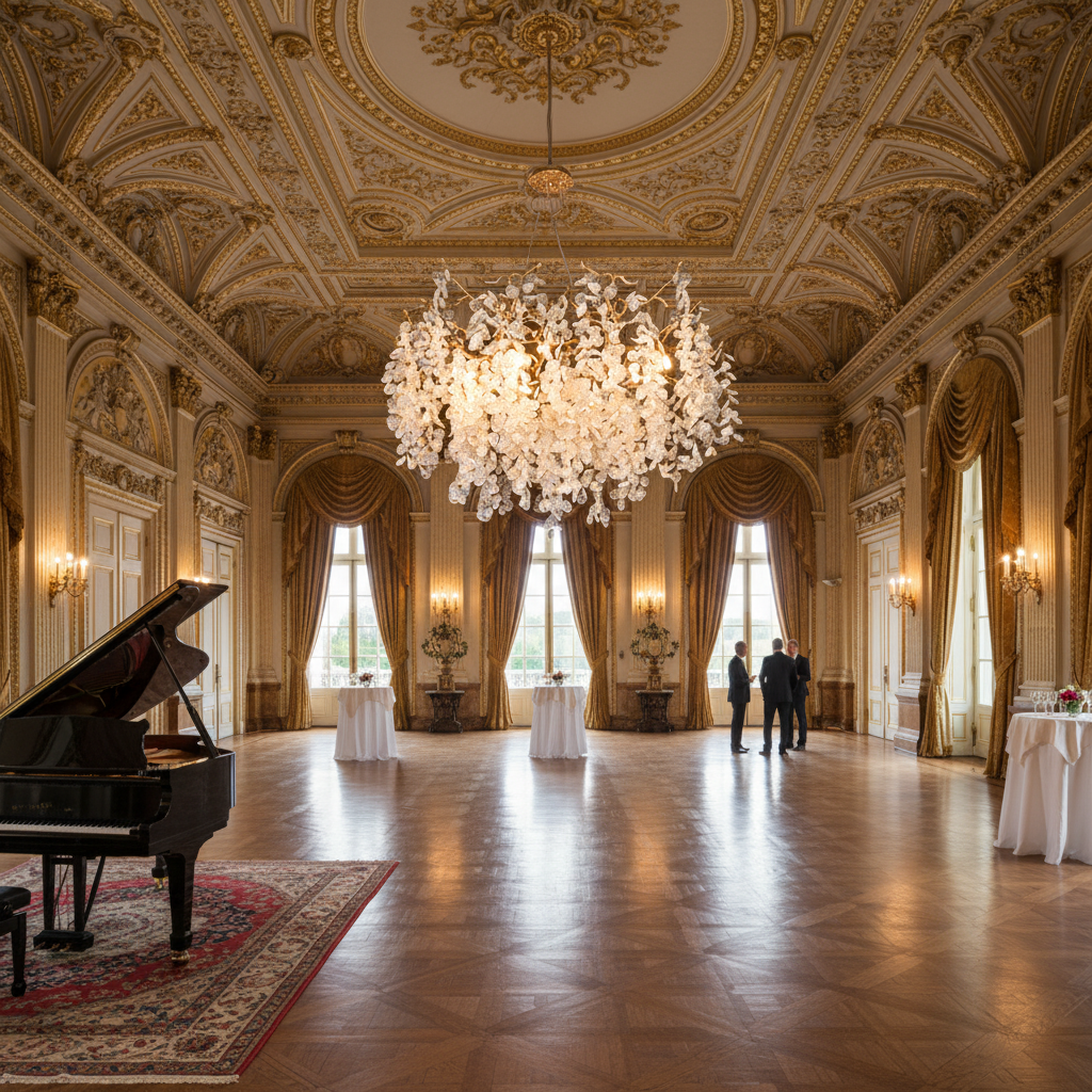 Luster Gaze Gilded Branch Crystal Chandelier - American ballroom or formal entertaining space