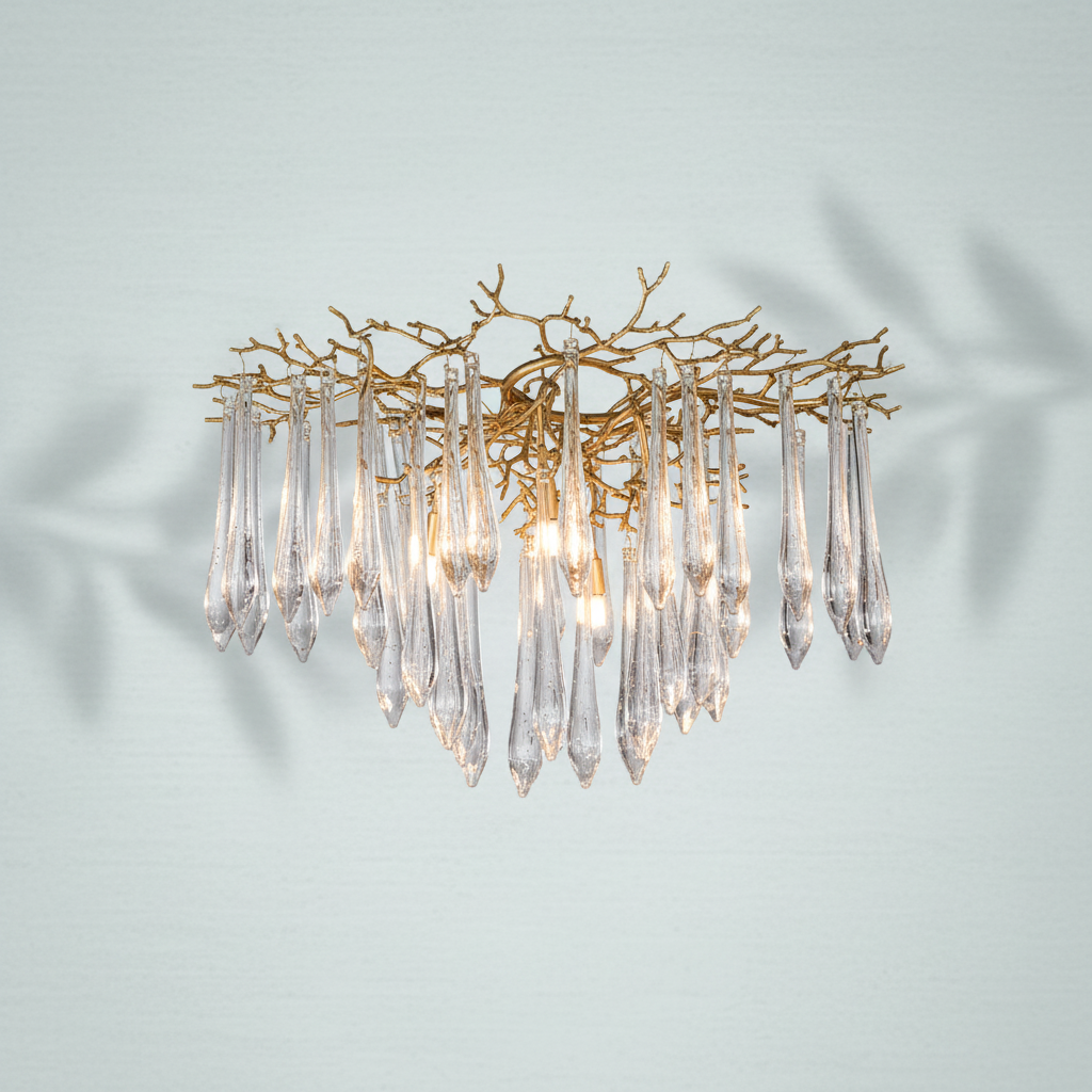 Luster Gaze Veridian Bloom Round Branch Chandelier - Background Shot