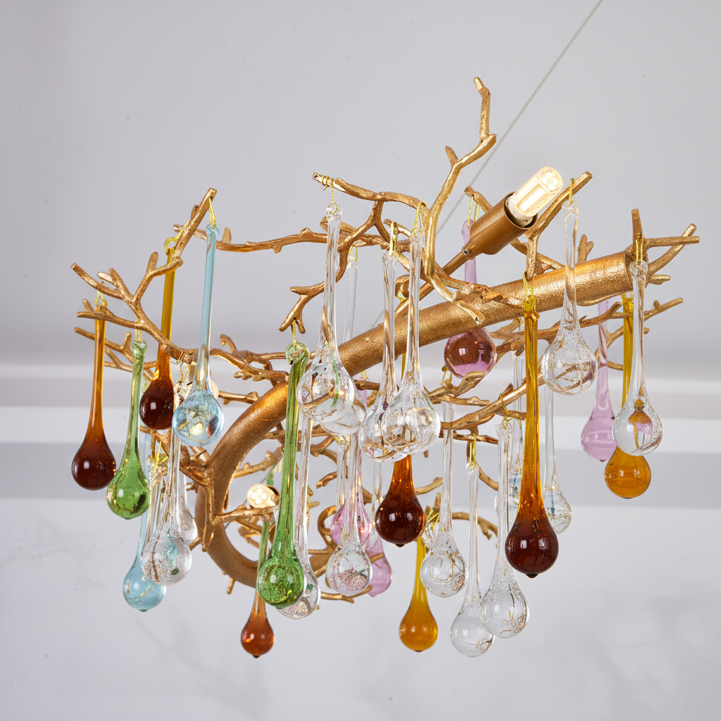 Luster Gaze Veridian Bloom Linear Branch Chandelier - Background Shot