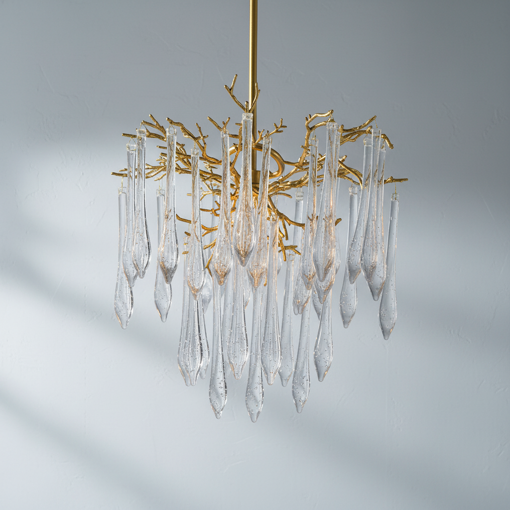 Luster Gaze Veridian Bloom Round Branch Chandelier - Background Shot