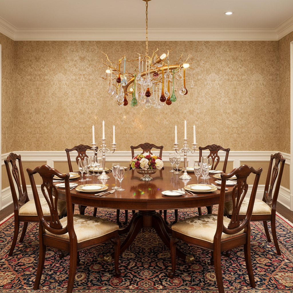 Luster Gaze Avis Colorful Crystal Linear Branch Chandelier For Living Room - Scene