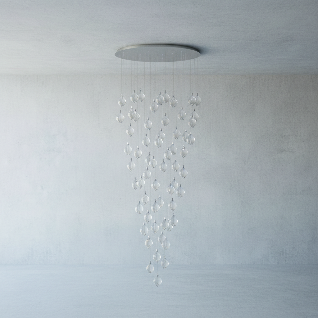 Luster Gaze Verdant Bloom Porcelain Chandelier - Background Shot