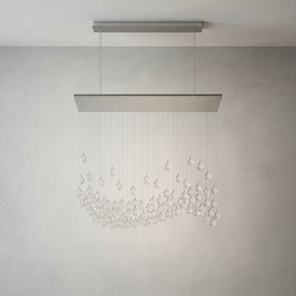Luster Gaze Verdant Bloom Porcelain Chandelier - Background Shot