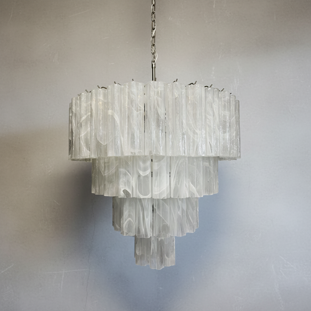 Luster Gaze Venetian Alabaster White Grand Chandelier - Background Shot