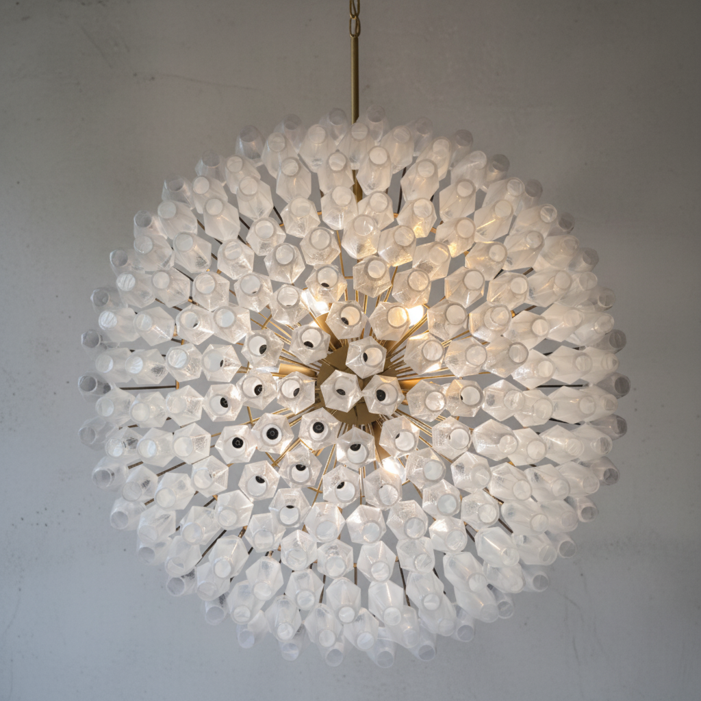 Luster Gaze Alabaster Prism Grand Chandelier - Background Shot