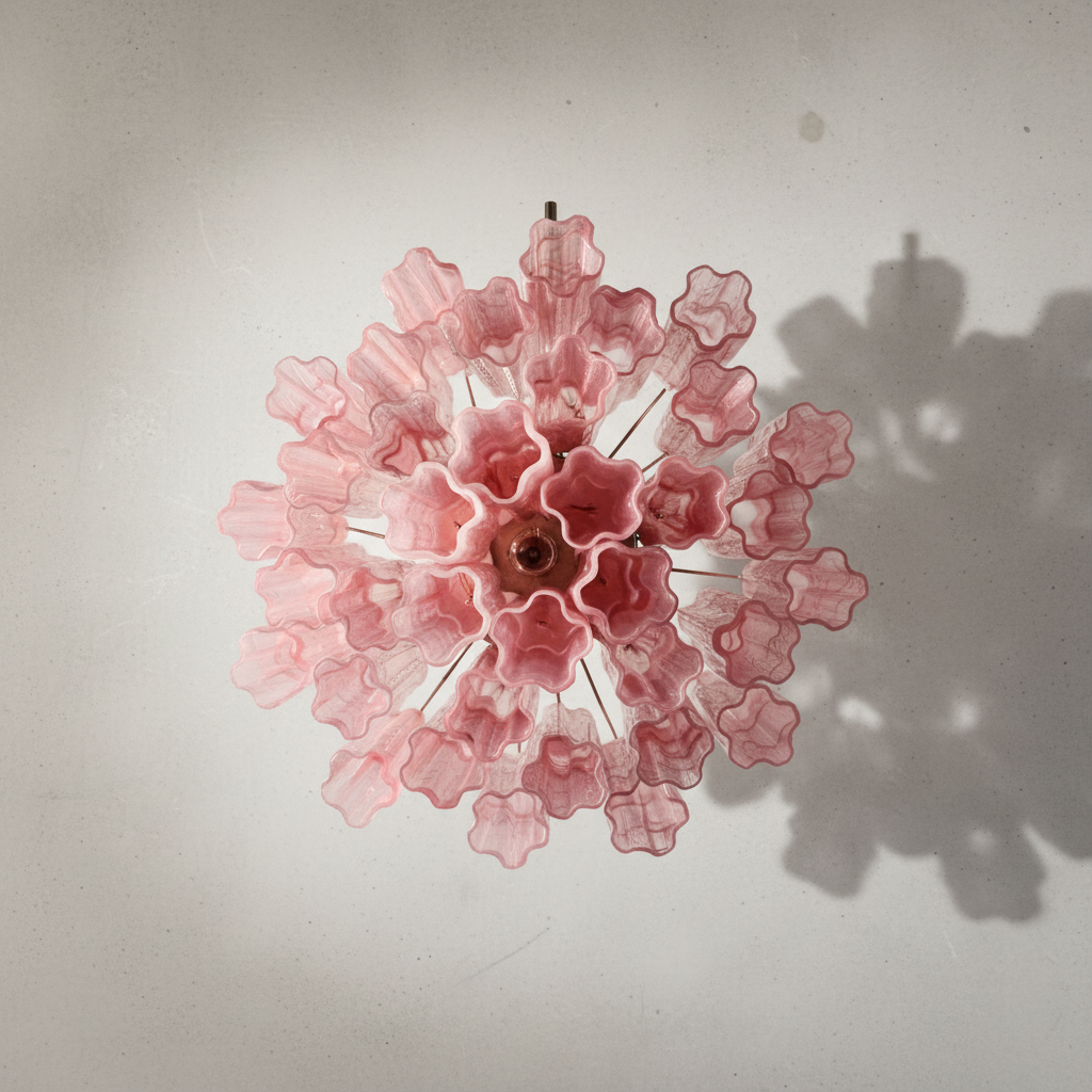 Luster Gaze Alabaster Bloom 8-Light Chandelier - Background Shot