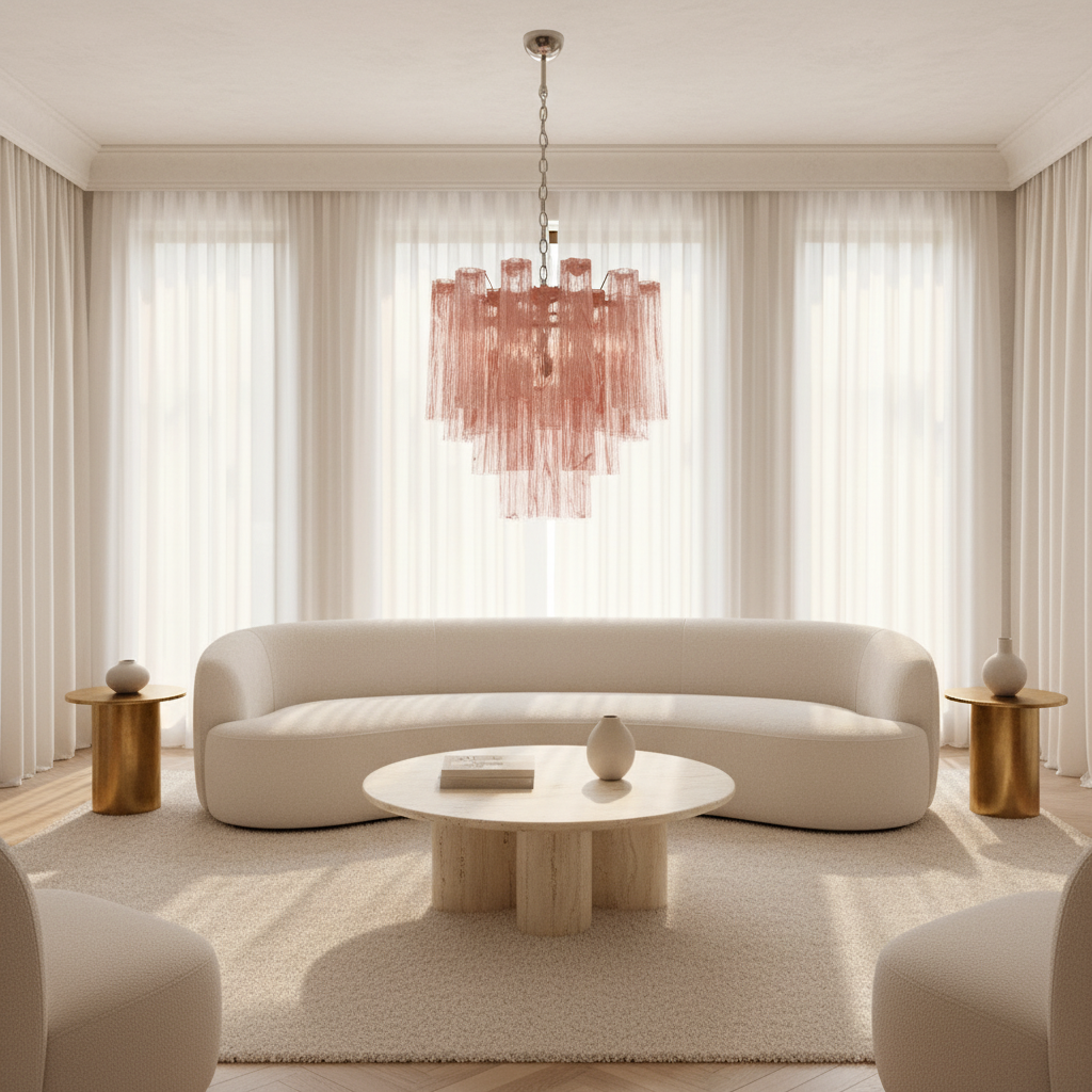 Luster Gaze Alabaster Bloom 8-Light Chandelier - sophisticated American living room