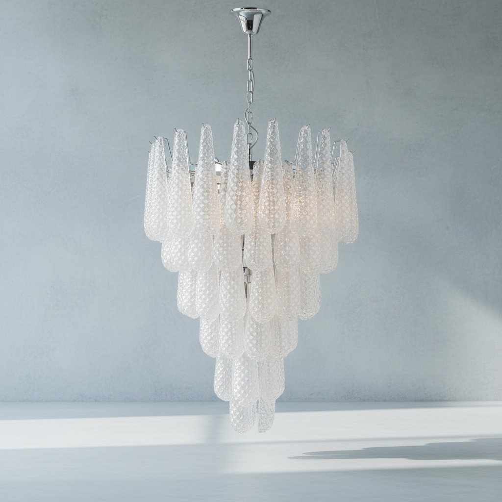 Luster Gaze Veridian Cascade Drop Chandelier - Background Shot