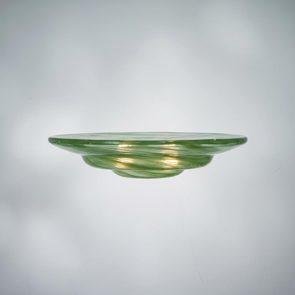 Luster Gaze Verdant Aura Glass Disk Chandelier - Background Shot