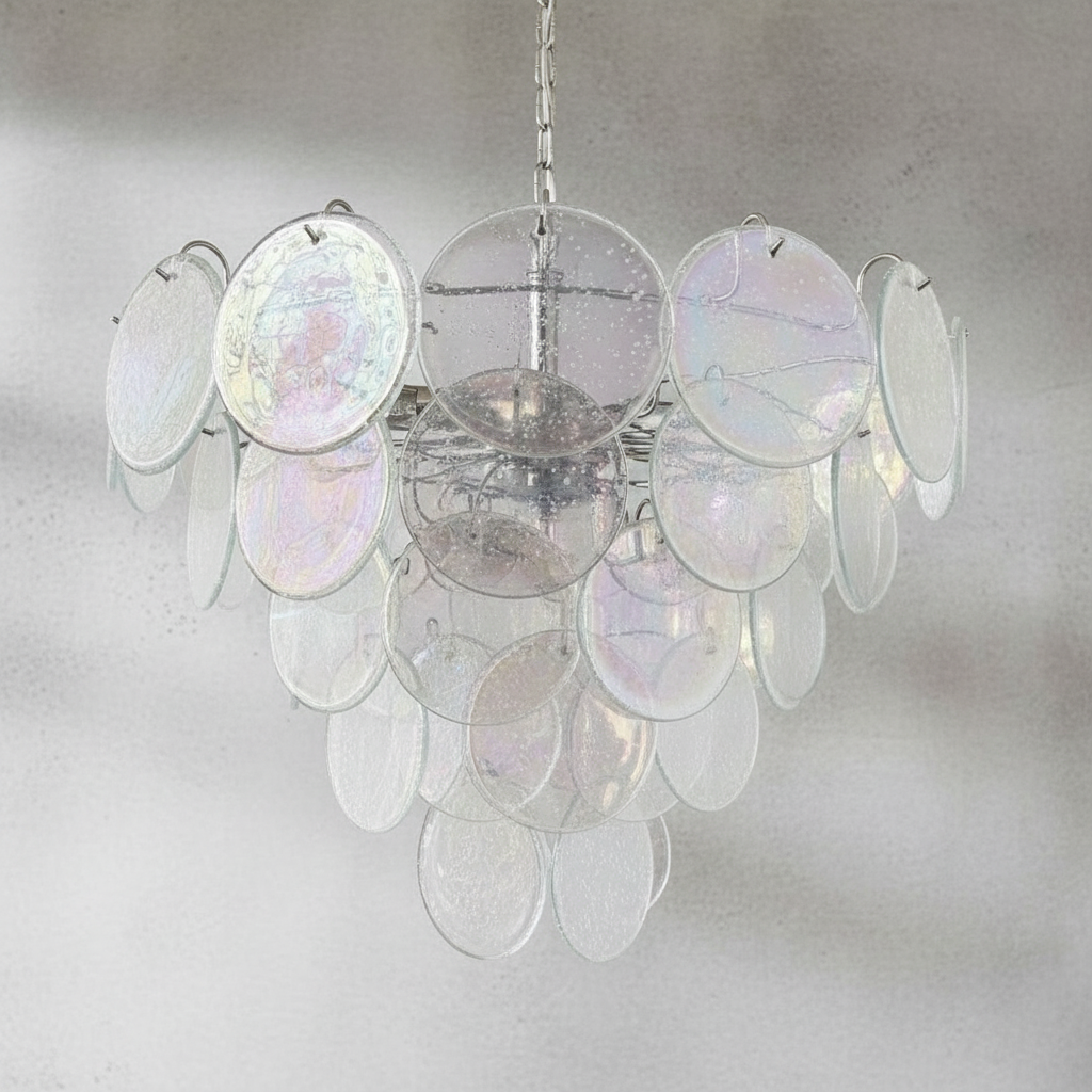 Luster Gaze Aura Iridescent Glass Chandelier - Background Shot
