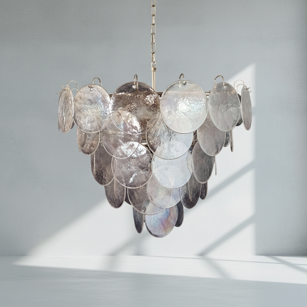 Luster Gaze Aura Iridescent Glass Chandelier - Background Shot