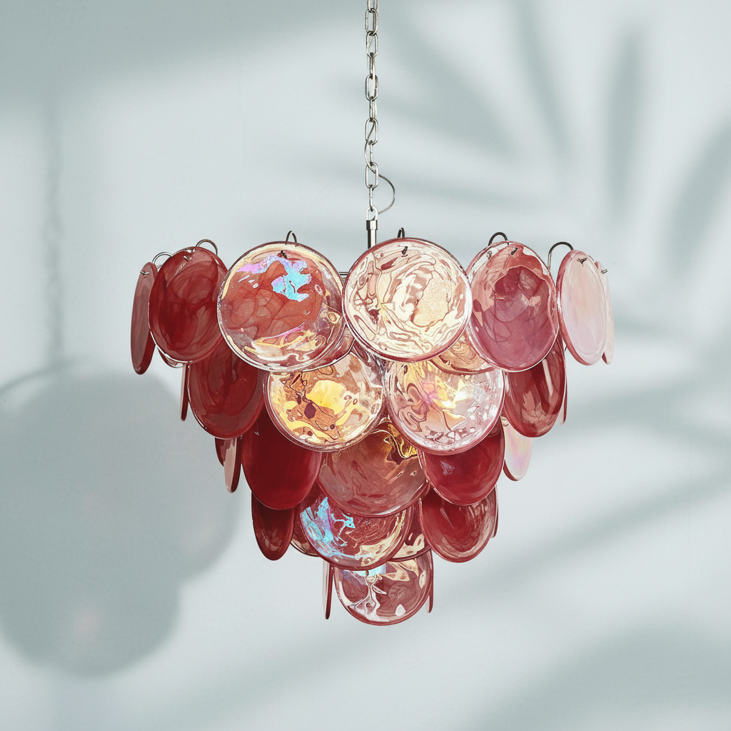 Luster Gaze Rose Alabaster Grand Chandelier - Background Shot