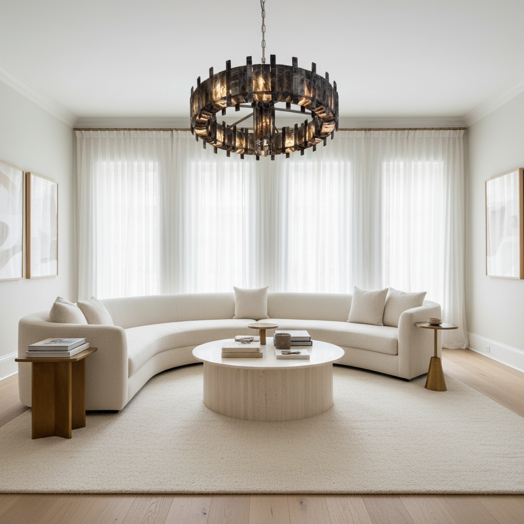 Luster Gaze Cosmic Cascade Chandelier - sophisticated American living room