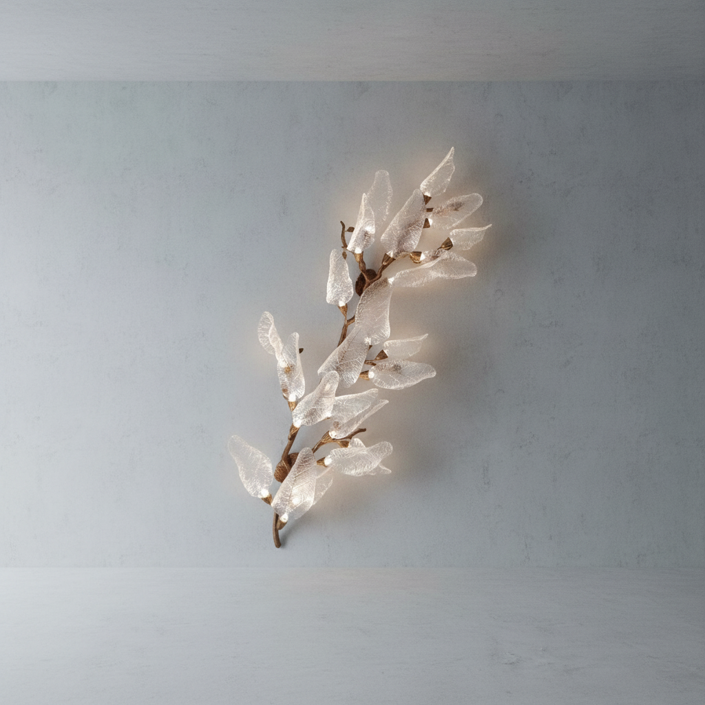 Luster Gaze Verdant Petal Resin Chandelier - Background Shot