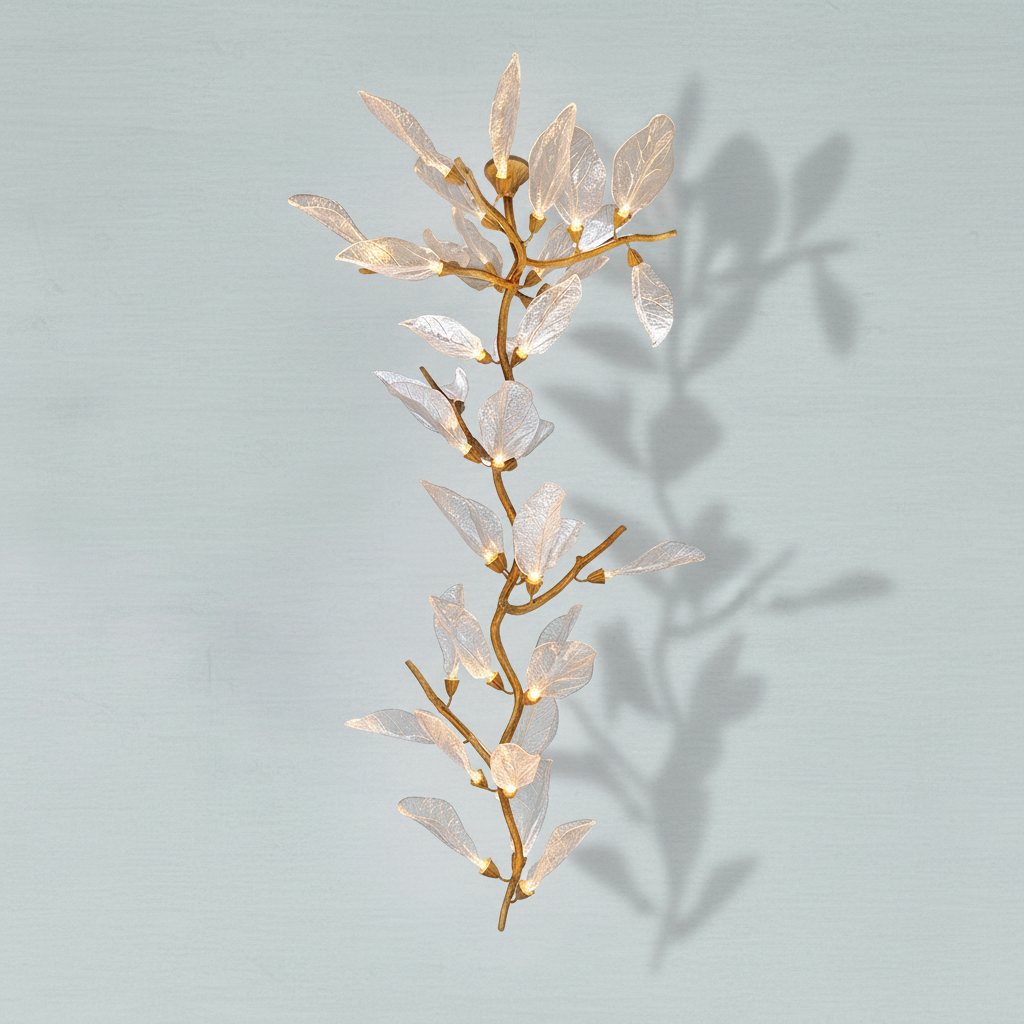 Luster Gaze Verdant Petal Resin Chandelier - Background Shot